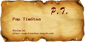 Pap Timótea névjegykártya