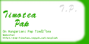 timotea pap business card